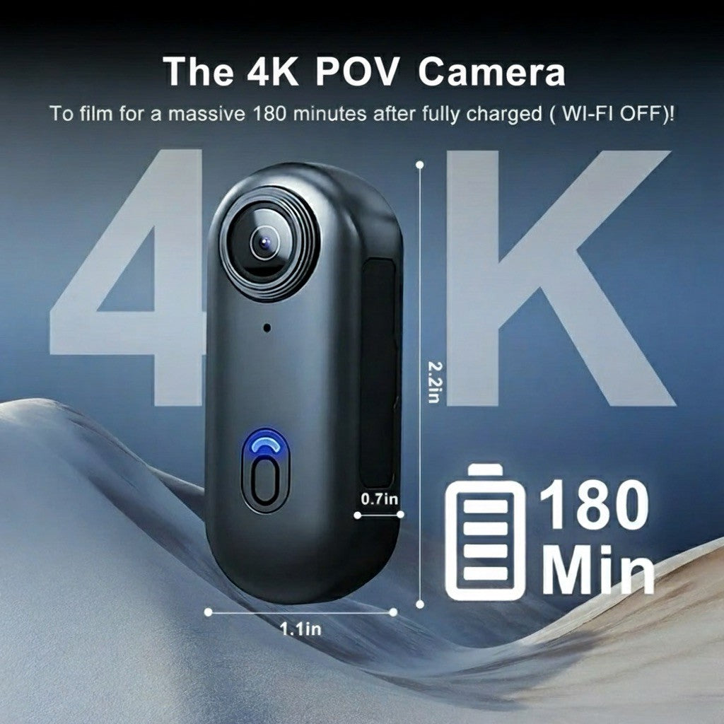 4K POV Sports Camera w/ 64GB SD Card